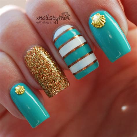 Summer Beach Nails Nail Art By Xnailsbymiri Nailpolis Museum Of Nail Art