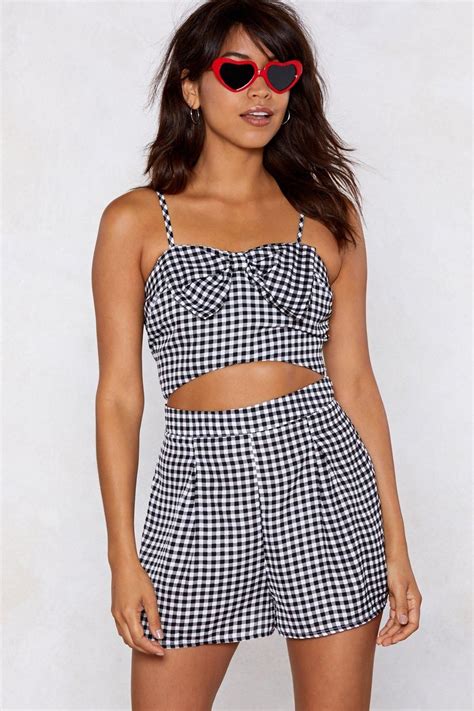There She Bows Gingham Romper Bow Romper Rompers Playsuit Romper