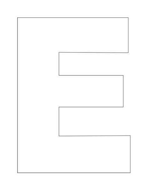 free printable letter e template best photos of letter e template block