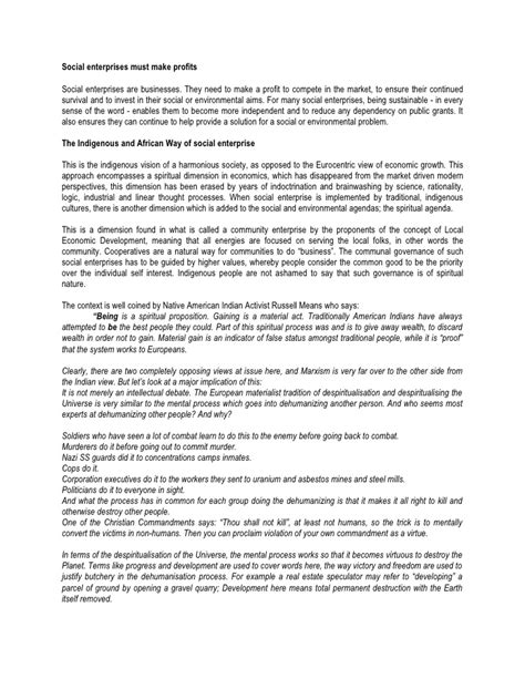 Every entrepreneur has a different story about why he or she decided to start a business. Social enterprise thesis / a written essay