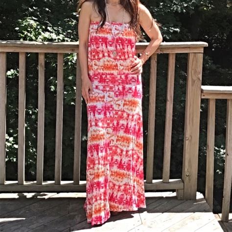 Classic Woman Dresses Nwt Sunrise Tie Dye Tube Dress By Classic Woman Poshmark