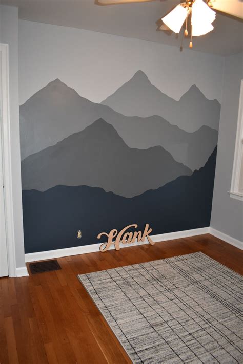 Mountain Mural Accent Wall Nursery Accent Wall Mountain Mural