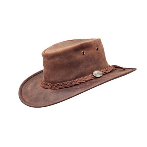 Foldaway Cowhide Hat Dark Brown The Panton Store