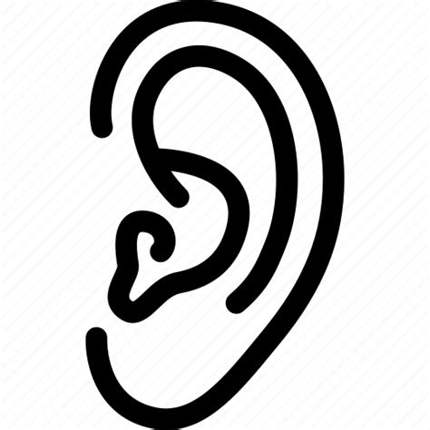 Deaf Ear Ears Hearing Listen Otolaryngology Icon Download On