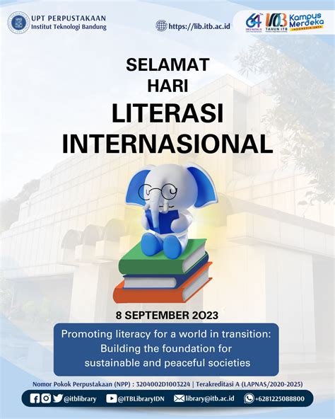 Selamat Hari Literasi Internasional 2023 Perpustakaan Itb