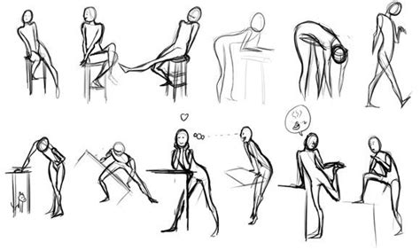 Easy Gesture Drawing Poses Drawing Poses Figure Drawing Poses