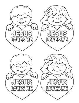Jesus coloring pages can help teach your children about the bible and to celebrate the life of jesus christ. Valentine's Day Craft: Jesus Loves Me Magnets with ...
