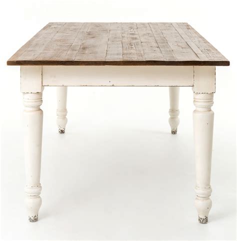 French Cottage 87 Rectangular White Dining Room Table