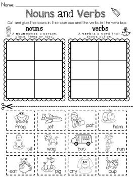 Verbs vs nouns first grade : Noun and Verb Sort by Rock Paper Scissors | Teachers Pay ...