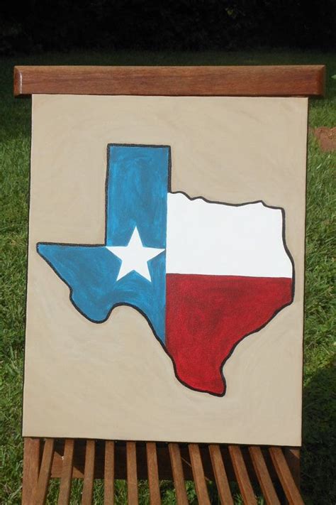 Rustic Painted Texas Stateflag On Canvas By Thisislove410 On Etsy 35