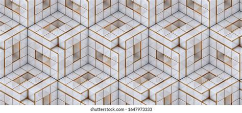 3d Wallpaper Made Rectangular Elements Finished Stock Illustration