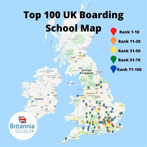 Top Uk Boarding School Map 2022 Rankings And League Table