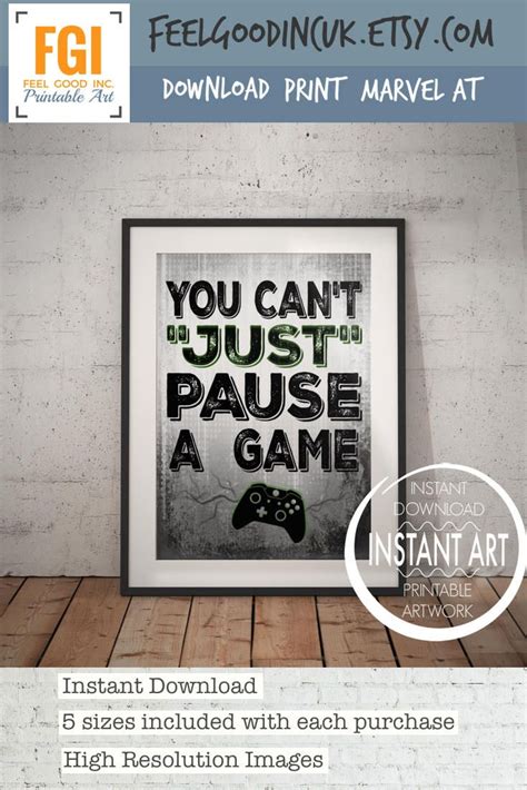Check spelling or type a new query. You can't Just Pause a Game - VIDEO GAME POSTER - X Box ...