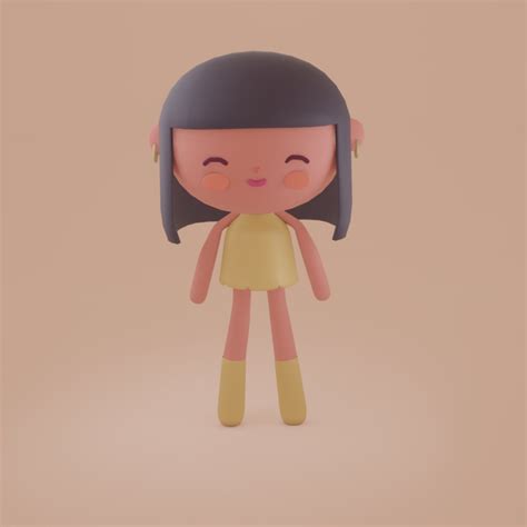Mi Proyecto Del Curso Creación De Personajes Kawaii En 3d Con Blender
