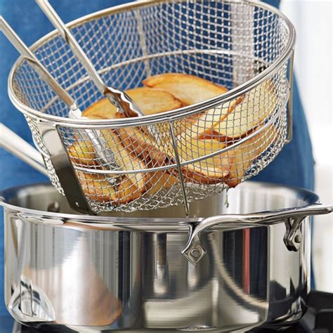 Big enough to support family gatherings, the 6 qt stainless steel sauté pan is great for any. All-Clad d5 Stainless-Steel Deep 6-Qt. Sauté Pan with Fry ...