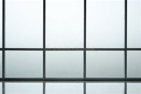 Frosted Glass Wall Background Interior Of Modern Office Building Contemporary Architecture