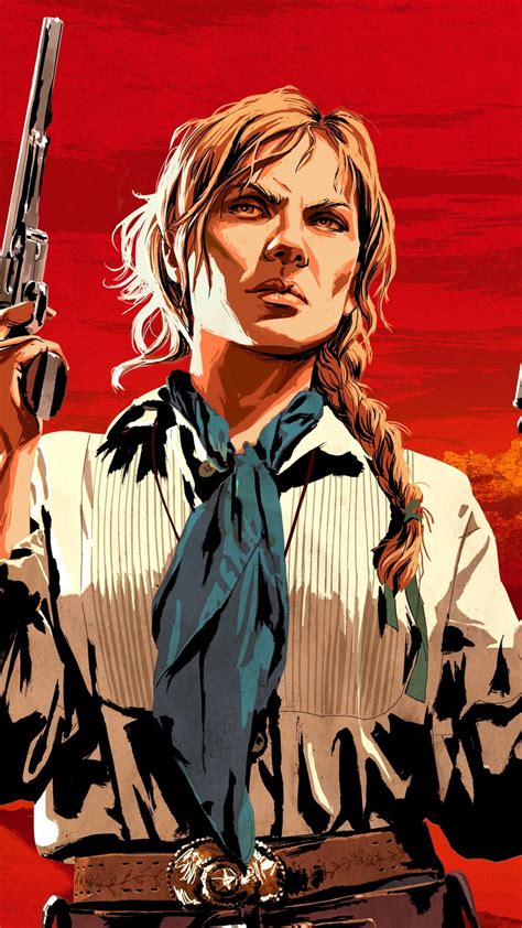 Iphone Wallpaper Red Dead Redemption 2 Guns Sadie Adler 1080x1920