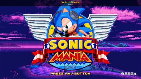 Sonic Lo Fi Mode Sonic Mania Works In Progress