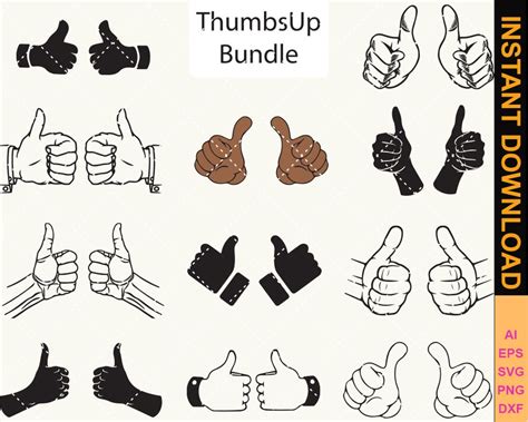 Thumbs Up Svg Bundle This Guy SVG This Girl SVG Thumbs Up Etsy