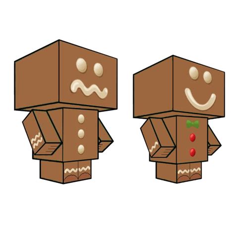Christmas Gingerbread Paper Toy Free Printable Papercraft Templates