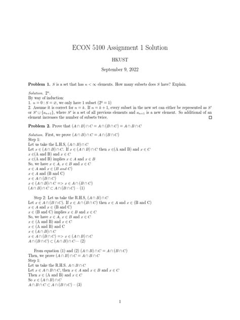 Problem set 1 solutions