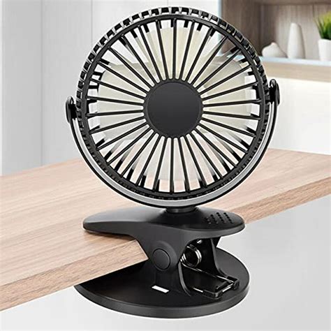 Portable Usb Table Fan Clip On Type Rechargeable Cooling Mini Desk Fan 360 Degree Rotation 3