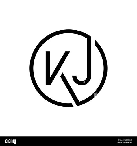 Linked Letter Kj Logo Design Vector Template Creative Circle Kj