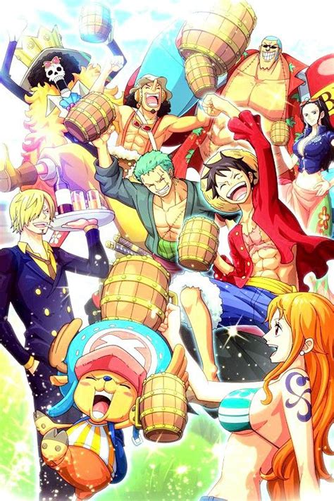 One Piece Characters Are Posing For The Camera With Their Arms In The