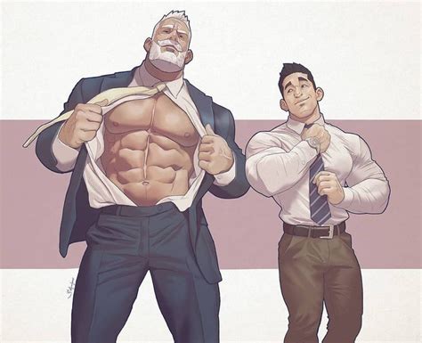 Silverjow S Art On Instagram Hunks Of The Week Anime Dad Art