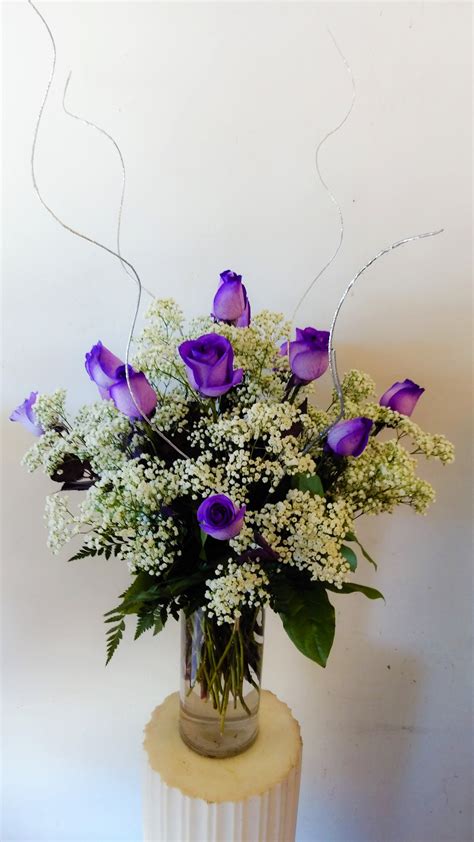 1 Dozen Purple Roses In San Gabriel Ca Creative Floral Designs