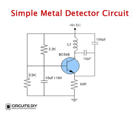 Simple Metal Detector Circuit Using Bc548 Transistor