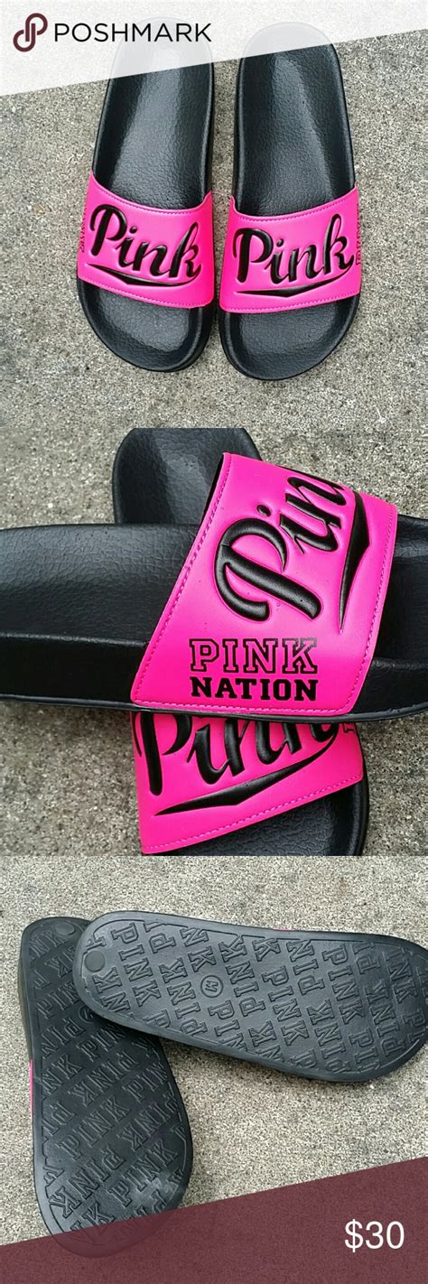 Victoria S Secret Pink Slides Size M Pink Slides Victoria Secret Shoes Victoria S Secret Pink