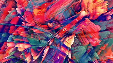 Mixed Colorful Paints Abstraction Hd Abstract Wallpapers Hd