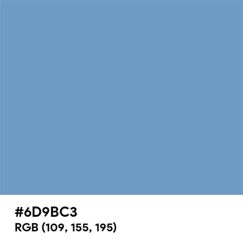 Cerulean Frost Color Hex Code Is 6d9bc3