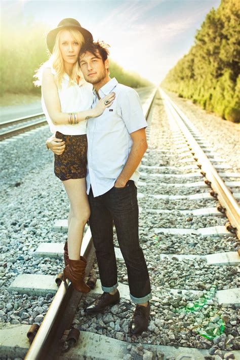 Edgy Railroad Engagement Session Inspired By This Engagement Pictures Poses Railroad
