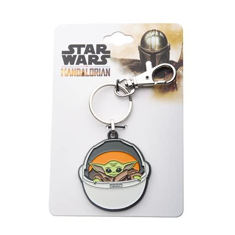 New The Mandalorian Baby Yoda The Child In Carriage Keychain Available