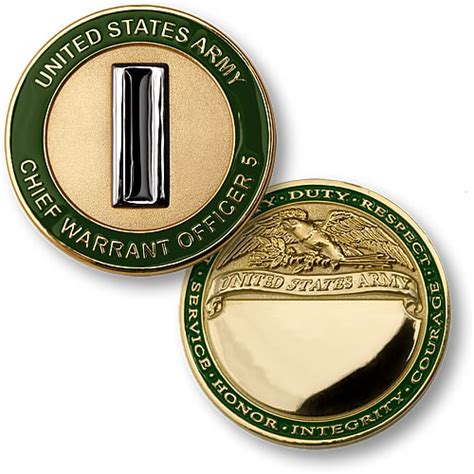 Us Army Chief Warrant Officer 5 Engravable Coin