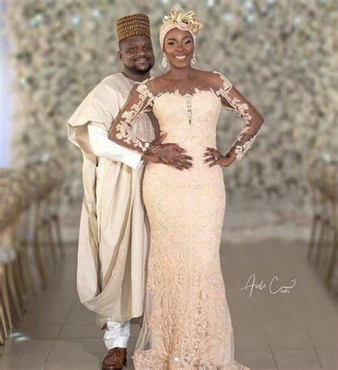 Elegant Ivory 457x500 30 Latest Nigerian Dresses For Nigerian Brides