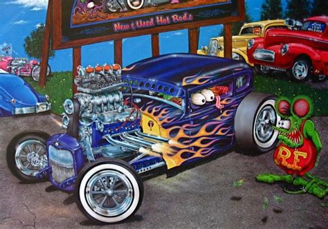 Rat Fink And A Blown Deuce Cool Car Drawings Monster Art Car