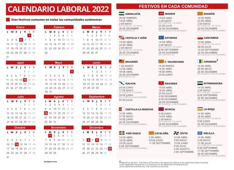 Desvelado El Calendario Laboral De 2022 Todos Los Festivos Y Puentes