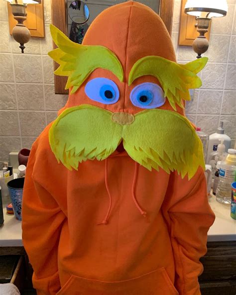 Lorax Hoodie Costume I Made This For My Son For Dr Seuss Day At His