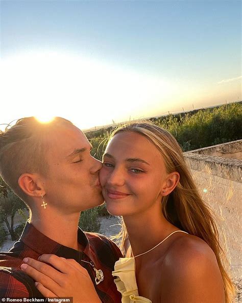 Romeo Beckham Shares Loved Up Snap Of Himself Kissing Girlfriend Mia