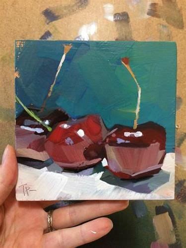 Daily Paintworks Cherry Warm Up Original Fine Art For Sale