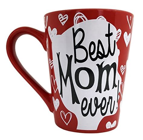 12 Oz Christmas Mom Coffee Mug Ts Red Best Mom Ever Ceramic