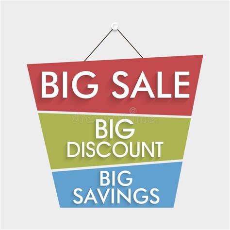 Big Sale Discount And Saving Offer Tag Sticker And Label Stock