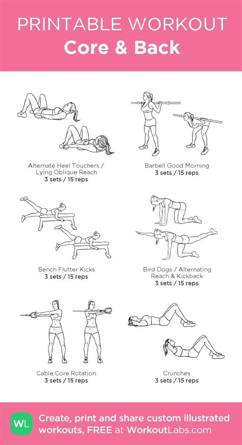 Printable Core Strengthening Exercises