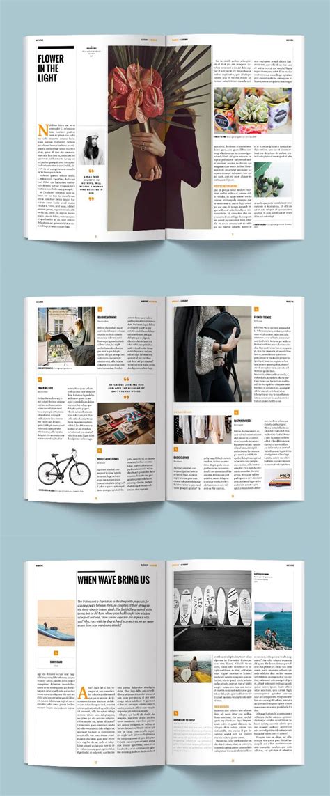 magazine template 36 unique pages book and magazine design magazine layout design magazine