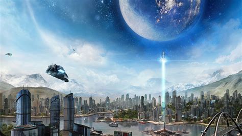 Download 3840x2160 Anno 2205 Futuristic City Skyline Planet Sci Fi