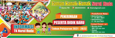 Contoh Spanduk Penerimaan Paud Desain Spanduk Kreatif Riset