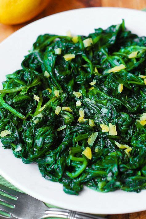 How To Cook Fresh Spinach With Garlic Freshly Squeezed Lemon Juice